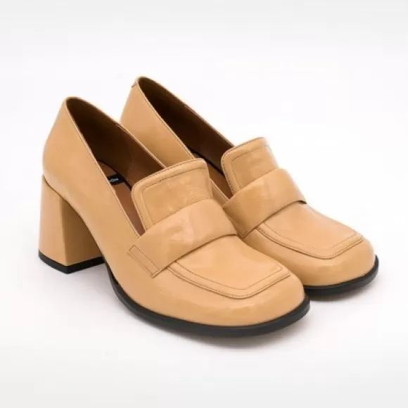 Clearance Ángel Alarcón Abdul - Block Heeled Moccasin Pump With Rounded Shapes