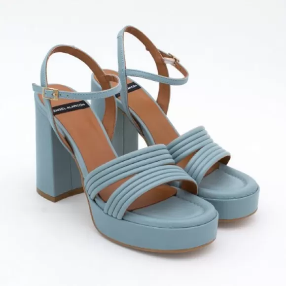 Best Ángel Alarcón Amber - Strap Leather Sandals With Block High Heel & Platform