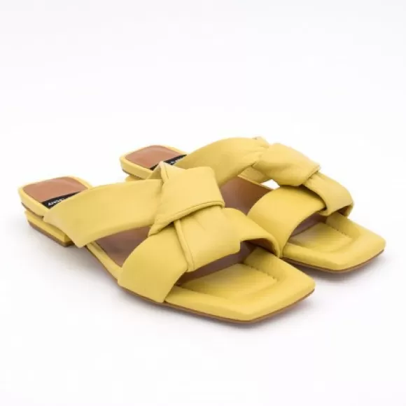 Outlet Ángel Alarcón Amos - Padded Leather Flat Sandals