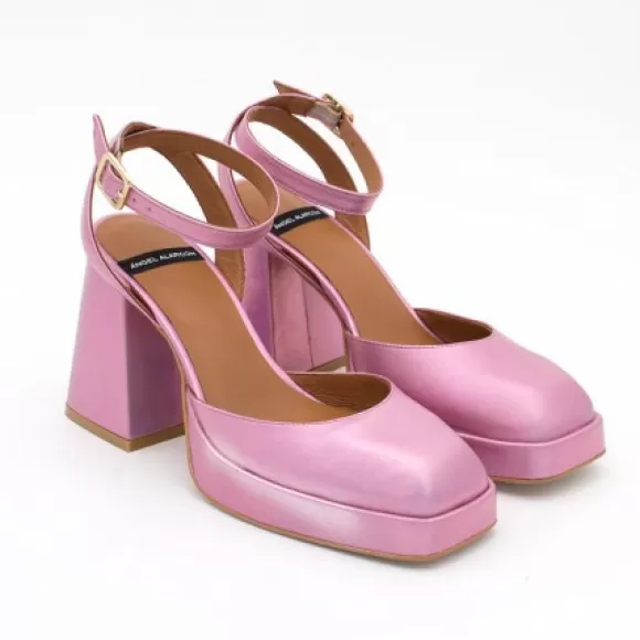 Sale Ángel Alarcón Badda - Iridiscence Ankle Strap Shoes With Block Heel And Platform