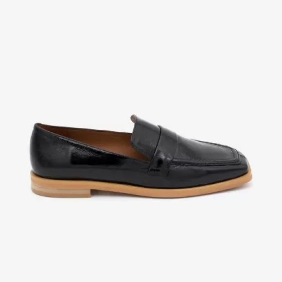 Online Ángel Alarcón Banna - Shiny Leather Square Toe Leather Flat Mocassin