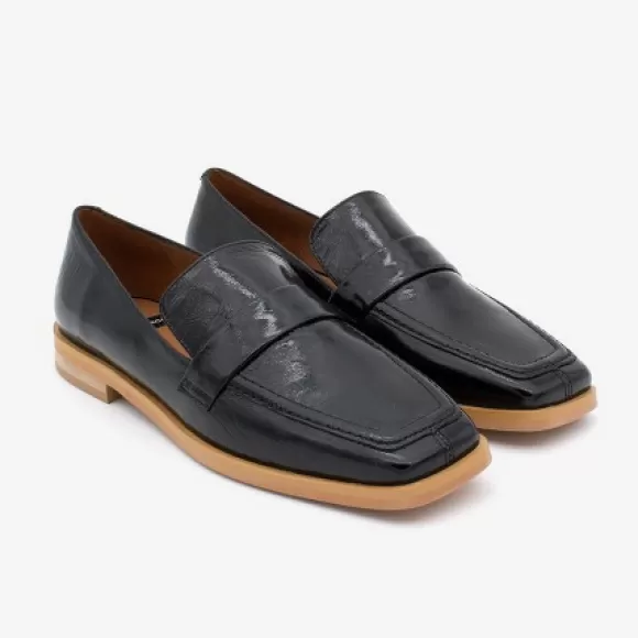 Online Ángel Alarcón Banna - Shiny Leather Square Toe Leather Flat Mocassin