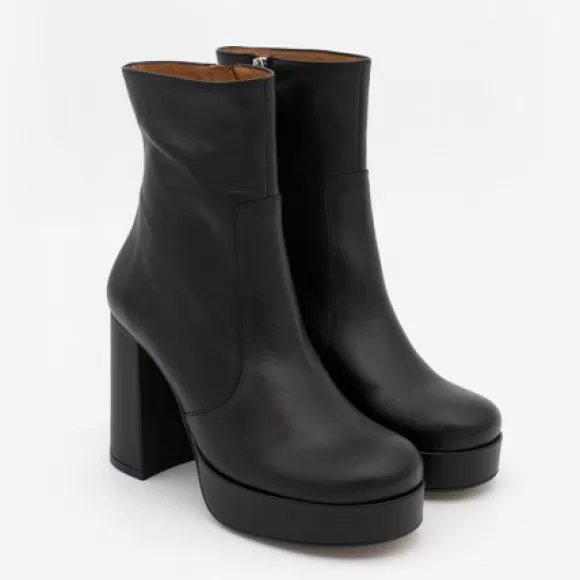 Online Ángel Alarcón Cadeo - Women's Leather Ankle Boots With High Heel & Platform