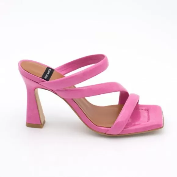 Online Ángel Alarcón Cameron - Shiny Leather Padded Straps Sandals With High Heel