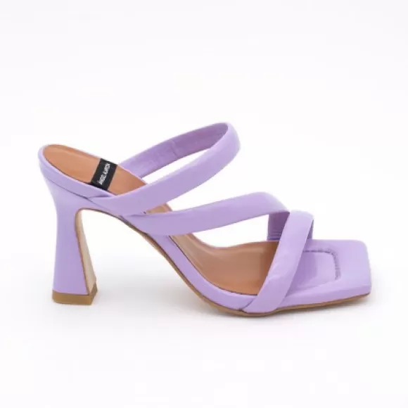 Best Ángel Alarcón Cameron - Shiny Leather Padded Straps Sandals With High Heel