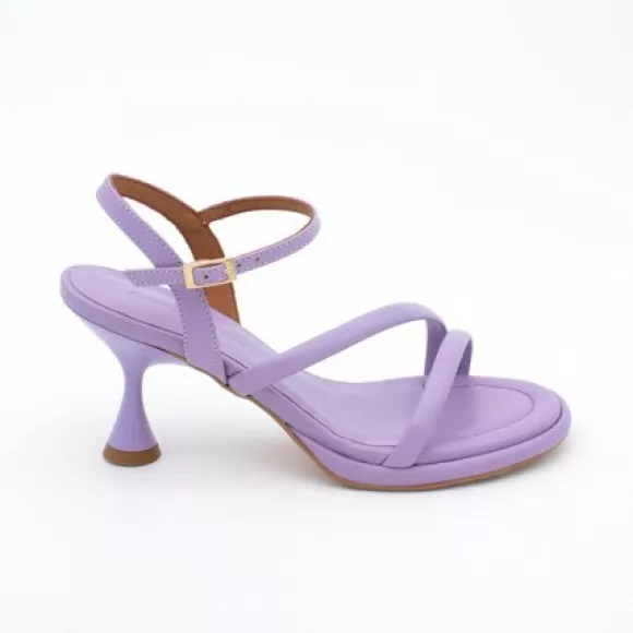 Discount Ángel Alarcón Cathy - Leather Padded Sandals With Conical Heel