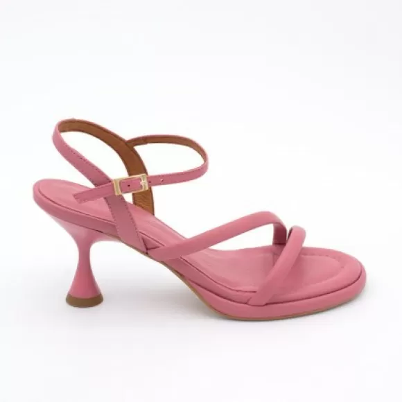 Hot Ángel Alarcón Cathy - Leather Padded Sandals With Conical Heel