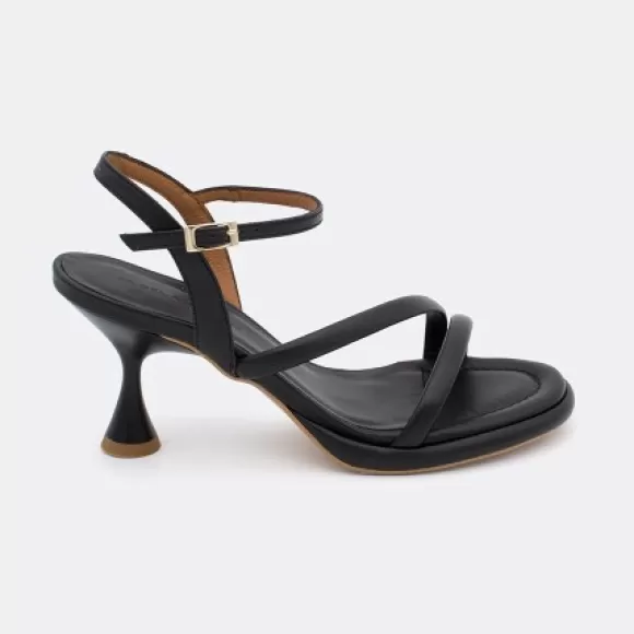 Sale Ángel Alarcón Cathy - Leather Padded Sandals With Conical Heel