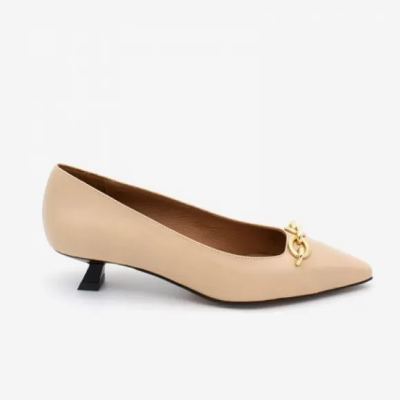 Fashion Ángel Alarcón Darcy - Leather Pointed Toe Pump With Low Heel