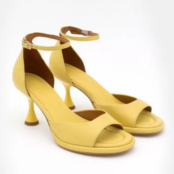 Shop Ángel Alarcón Dennis - D'Orsay Leather Sandals With Desing Cone Heel