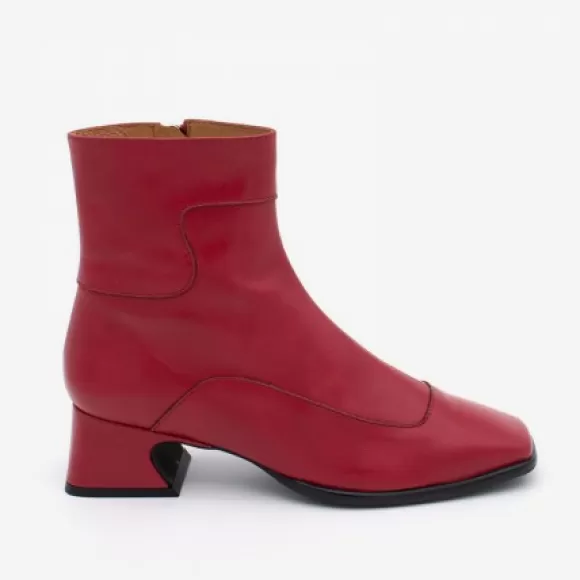 Hot Ángel Alarcón Enara - Woman Leather Ankle Boots With A Low And Comfortable Heel