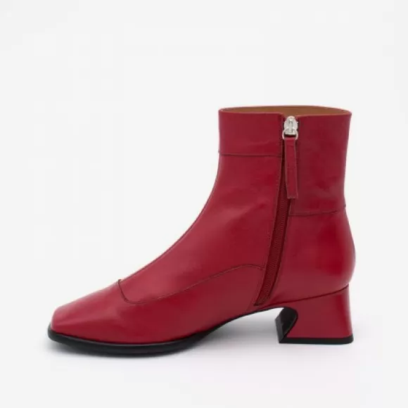 Hot Ángel Alarcón Enara - Woman Leather Ankle Boots With A Low And Comfortable Heel