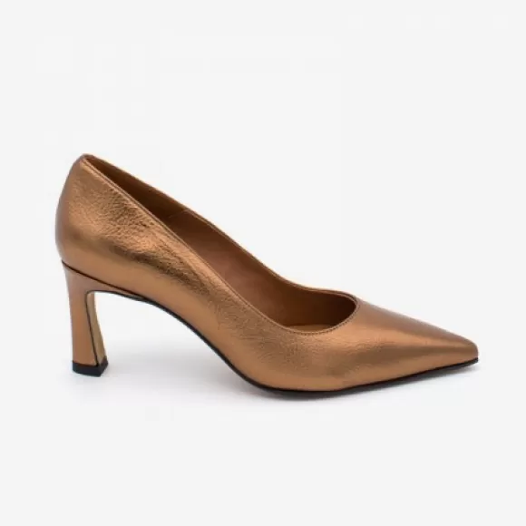 Hot Ángel Alarcón Febe - Metallized Leather Stiletto With Medium Heel