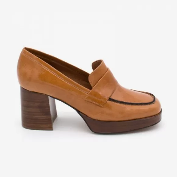 Hot Ángel Alarcón Gadea - Women's Leather Mocassin With Wood Heel & Platform