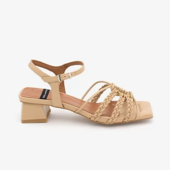 Cheap Ángel Alarcón Gela - Braided Vegan Leather Sandal With Low Heel.