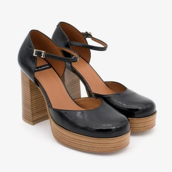 Shop Ángel Alarcón Gloria - D'Orsay Platform With Block Heel