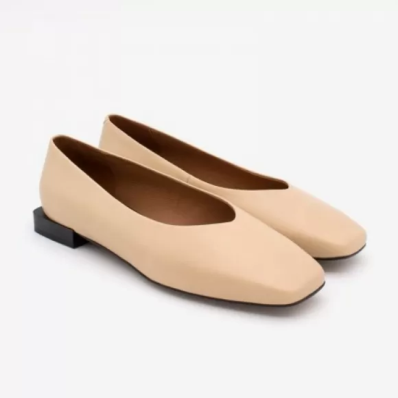 Best Sale Ángel Alarcón Hebe - Leather Square Toe Flat