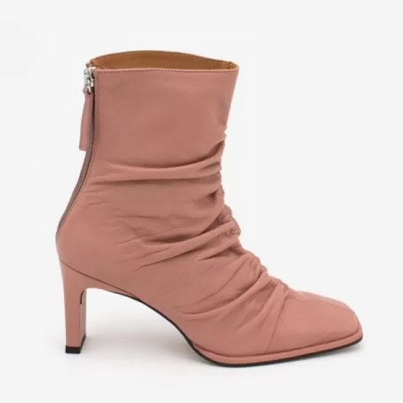 Sale Ángel Alarcón Janet - Wrinkled Leather Heeled Ankle Boots