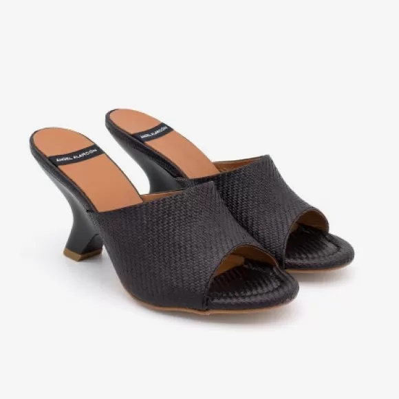 Online Ángel Alarcón Kady - Raffia Mule With A Design Heel