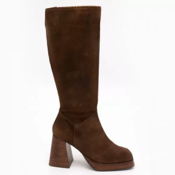 Cheap Ángel Alarcón Liberia - Suede Boots With Block Heel And Platform