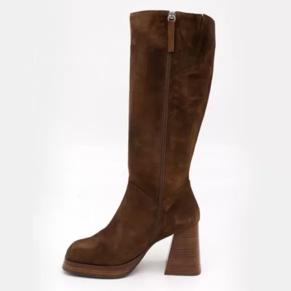 Cheap Ángel Alarcón Liberia - Suede Boots With Block Heel And Platform