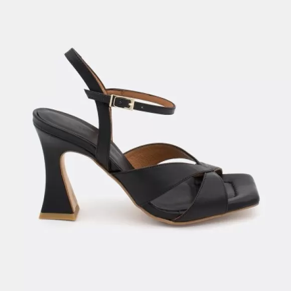 Fashion Ángel Alarcón Magda - Leather Print Snake Ankle Strap Sandal