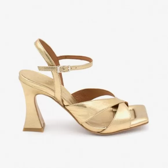 Clearance Ángel Alarcón Magda - Metallized Leather Ankle Strap Sandal