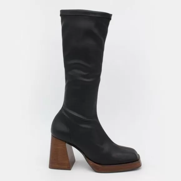 Discount Ángel Alarcón Managua - Elastic Sock-Type Boots With High Geometric Heels