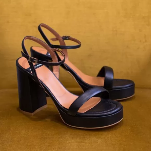 Discount Ángel Alarcón Mandy - Leather Foamed Sandals With Platform & High Heels