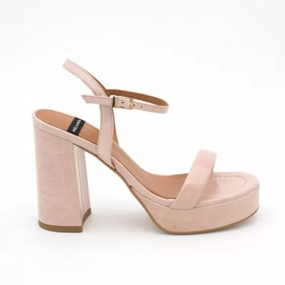 Cheap Ángel Alarcón Mandy - Leather Foamed Sandals With Platform & High Heels