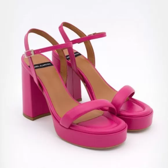 Best Sale Ángel Alarcón Mandy - Leather Foamed Sandals With Platform & High Heels