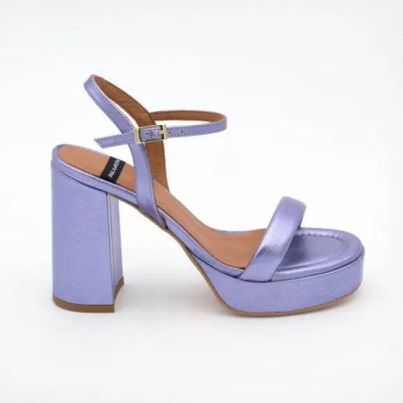 Fashion Ángel Alarcón Mandy - Leather Sandals With Platform & High Heels