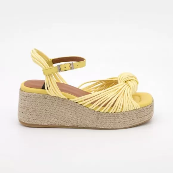 Sale Ángel Alarcón Martha - Foamed Wedge Leather Sandals