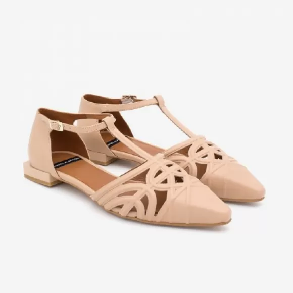 Cheap Ángel Alarcón Namia - Leather Flat T-Strap D'Orsay