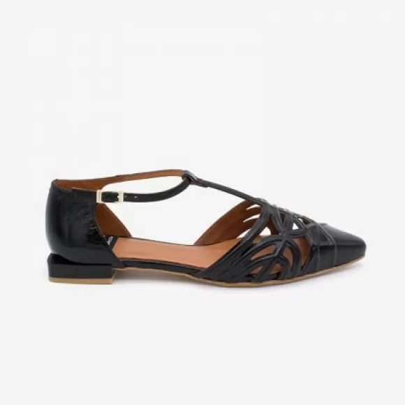 Store Ángel Alarcón Namia - Leather Flat T-Strap D'Orsay