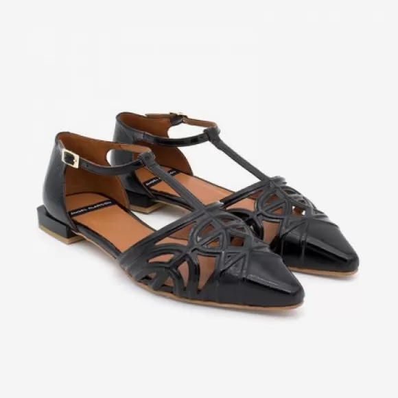 Store Ángel Alarcón Namia - Leather Flat T-Strap D'Orsay