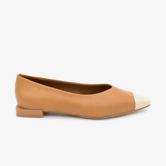 Cheap Ángel Alarcón Nebony - Leather Flats With Bicolor Toecap