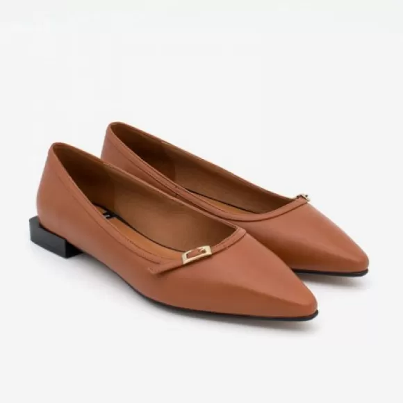 Flash Sale Ángel Alarcón Nerea - Leather Pointed Toe Women's Flats