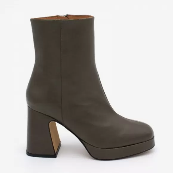 Discount Ángel Alarcón Olwen - Leather Booties With Block Heel And Platform