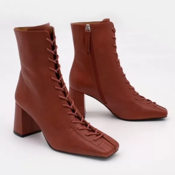 Best Ángel Alarcón Pacuare - Ankle Boots With Laces And Zipper, Wide Heels