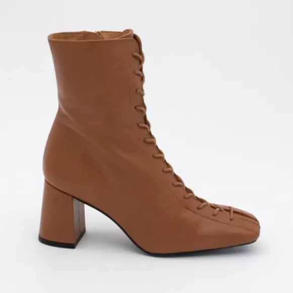 Discount Ángel Alarcón Pacuare - Ankle Boots With Laces And Zipper, Wide Heels