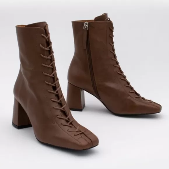 Sale Ángel Alarcón Pacuare - Ankle Boots With Laces And Zipper, Wide Heels