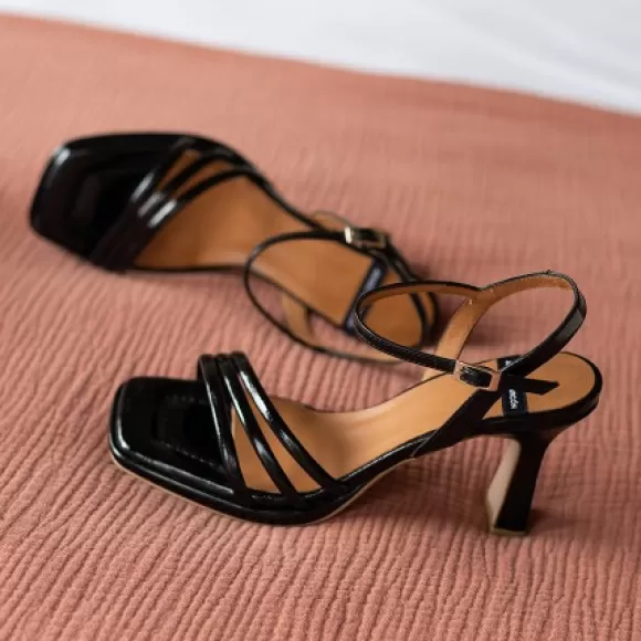 Best Sale Ángel Alarcón Peiron - Shiny Leather Ankle Strap Sandals