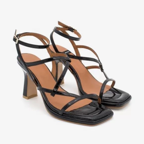 Flash Sale Ángel Alarcón Percy - Shiny Leather Ankle Strap Sandals