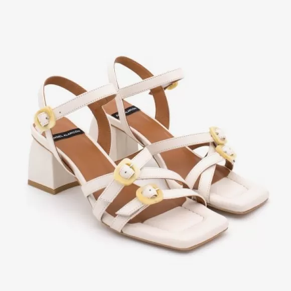 Flash Sale Ángel Alarcón Ralia - Leather Slingback Sandals With Carey Trim