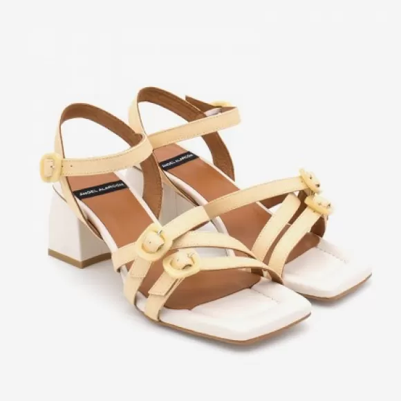 Online Ángel Alarcón Ralia - Slingback Raffia & Leather Sandals With Carey Trim