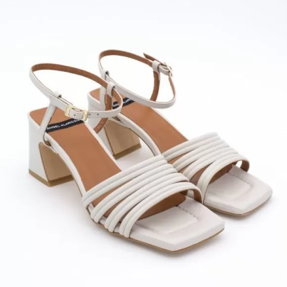 Cheap Ángel Alarcón Roberts - Leather Strap Sandals With Medium Heel