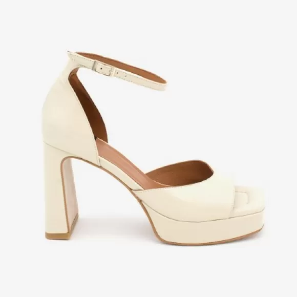 Best Ángel Alarcón Valeria - Shiny Leather D'Orsay Ankle Strap Sandal With High Heel And Platform