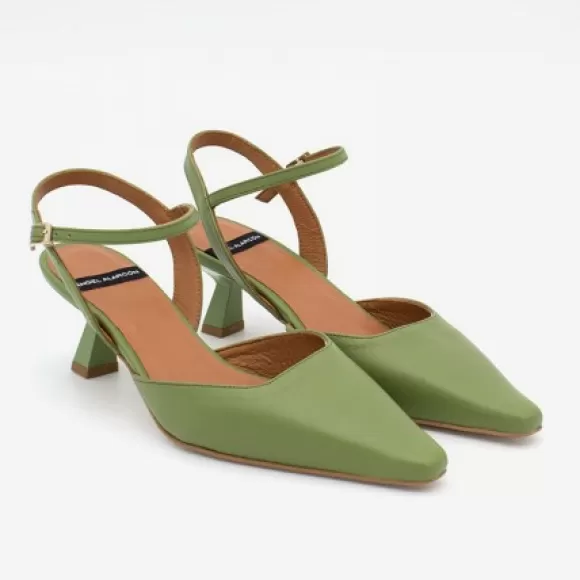 Discount Ángel Alarcón Wilma - Leather Ankle Strap Pointed Toe Low Heel.