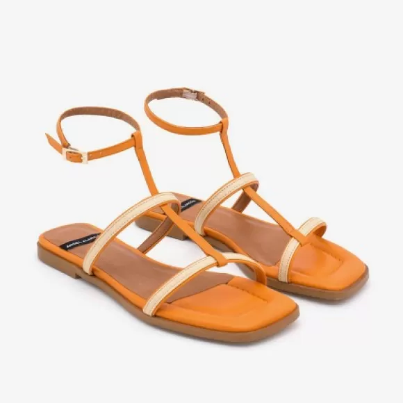 Flash Sale Ángel Alarcón Yael - Leather Strappy Flat Sandal